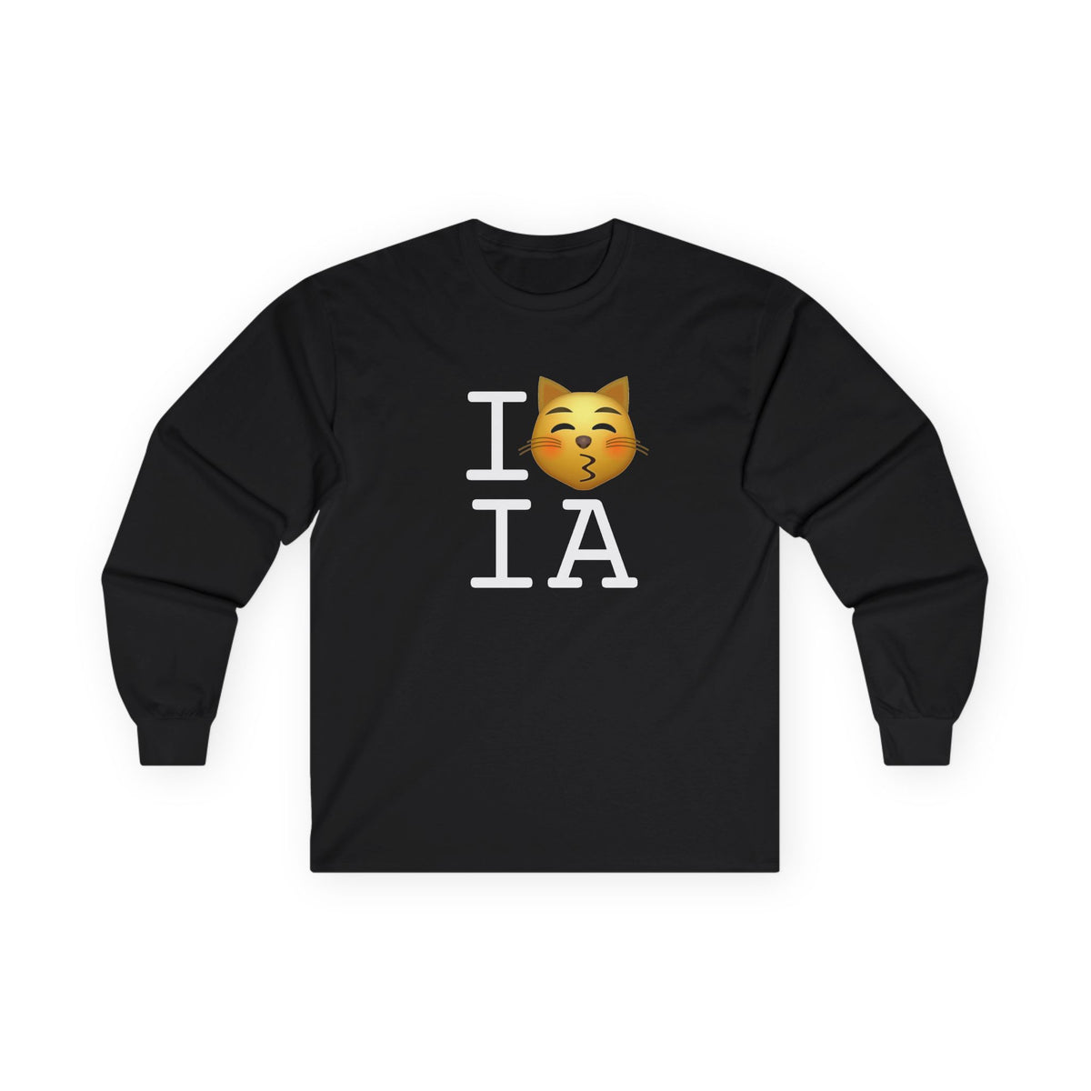 "I'm a Kissing Cat toward Iowa" Long Sleeve Shirt