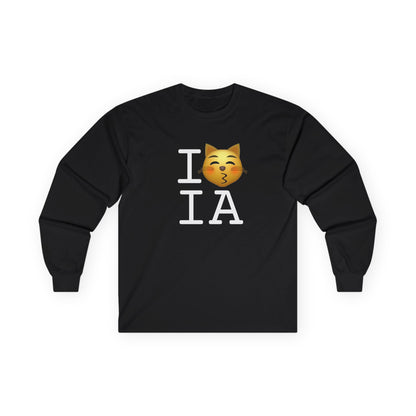 "I'm a Kissing Cat toward Iowa" Long Sleeve Shirt