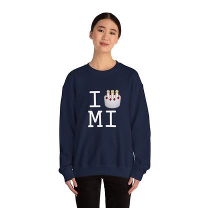"I Birthday Cake Michigan" Sweatshirt
