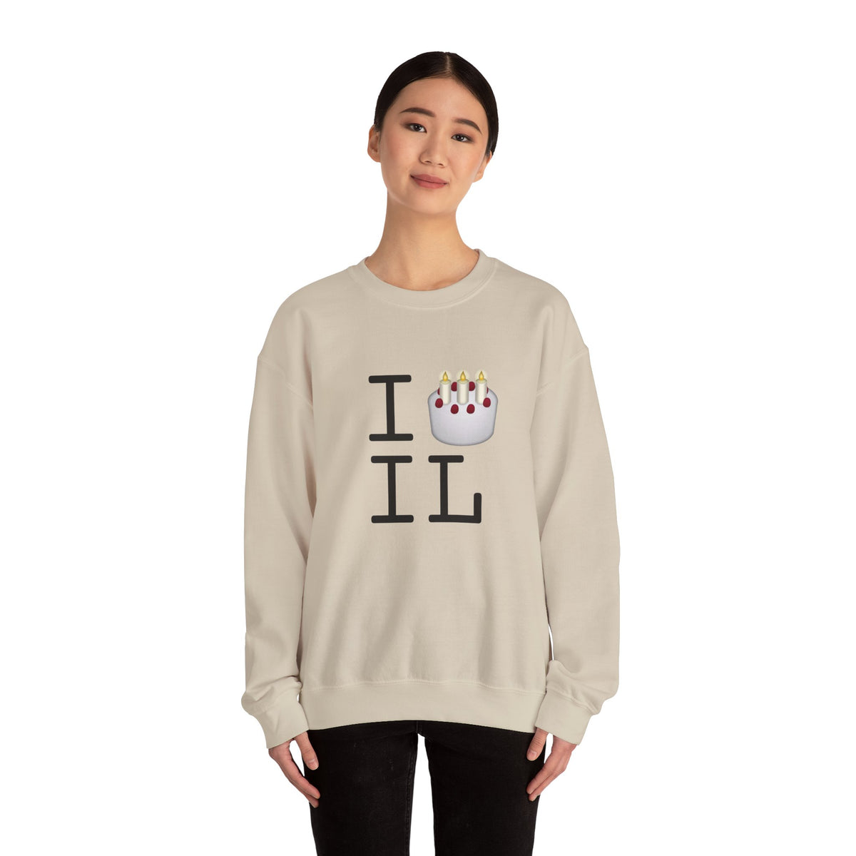 "I Birthday Cake Illinois" Sweatshirt