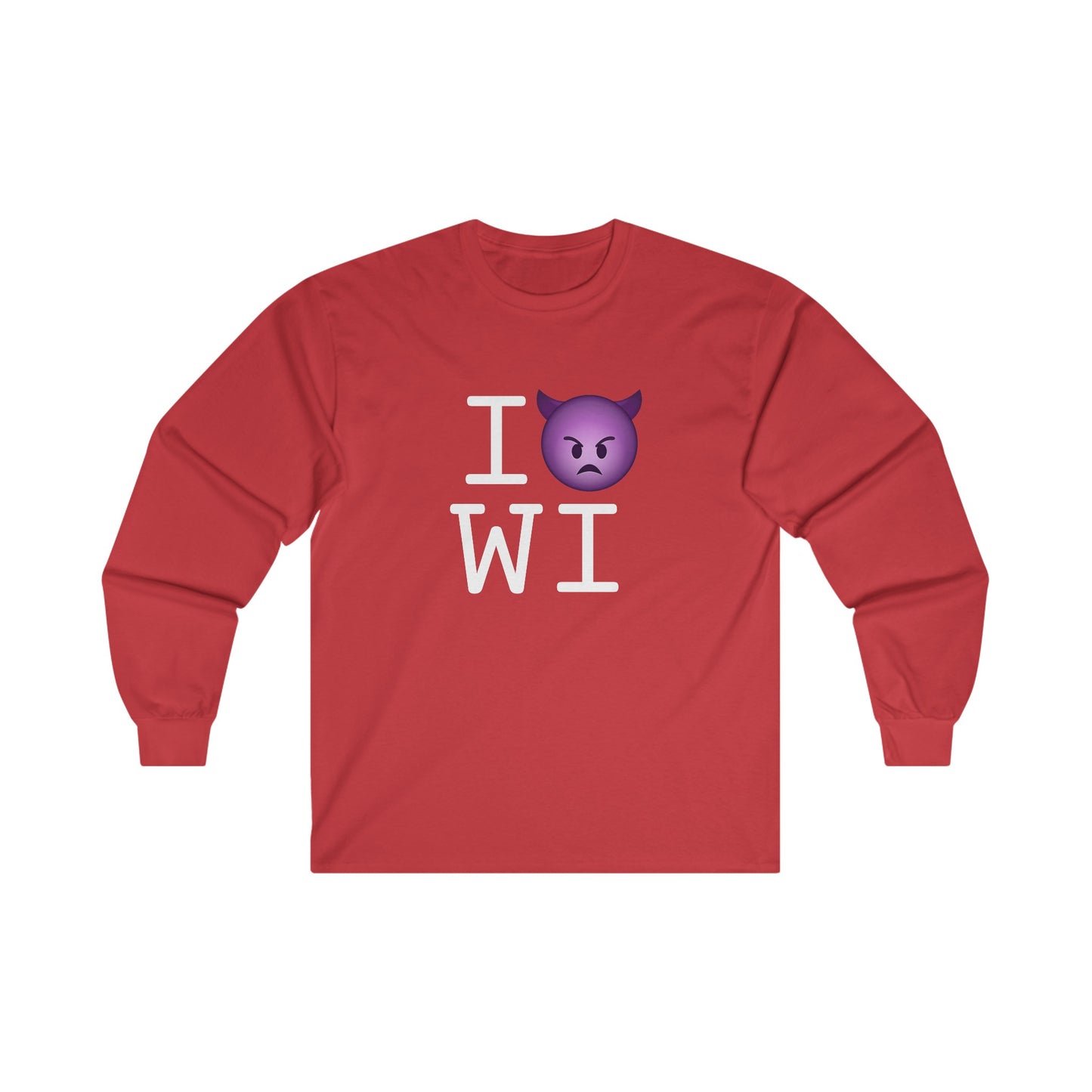 "I'm an Angry Devil about Wisconsin" Long Sleeve Shirt