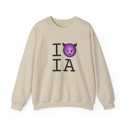 "I'm an Angry Devil about Iowa" Sweatshirt