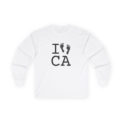 "I leave Footsteps in California" Long Sleeve Shirt