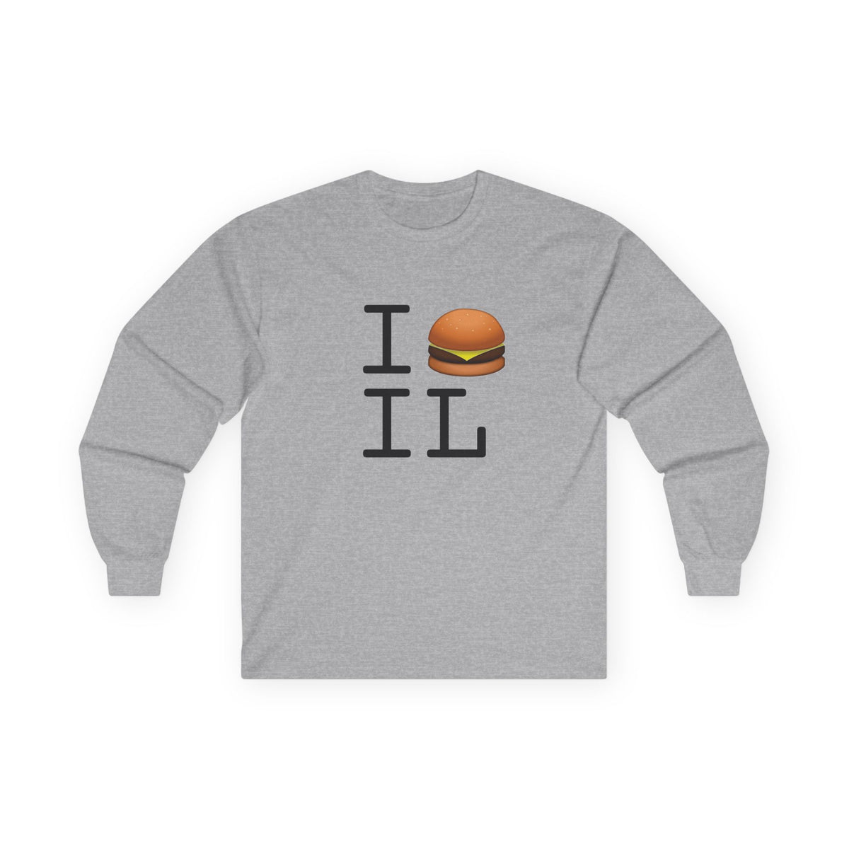 "I Cheeseburger Illinois" Long Sleeve Shirt