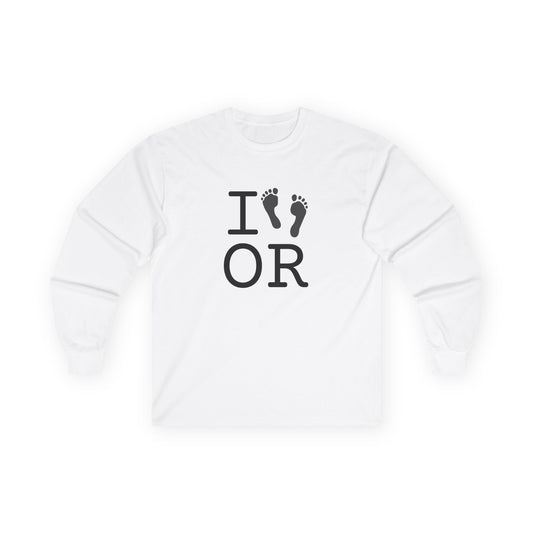 "I leave Footsteps in Oregon" Long Sleeve Shirt