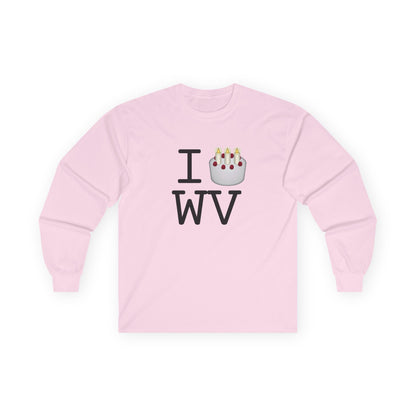 "I Birthday Cake West Virginia" Long Sleeve Shirt