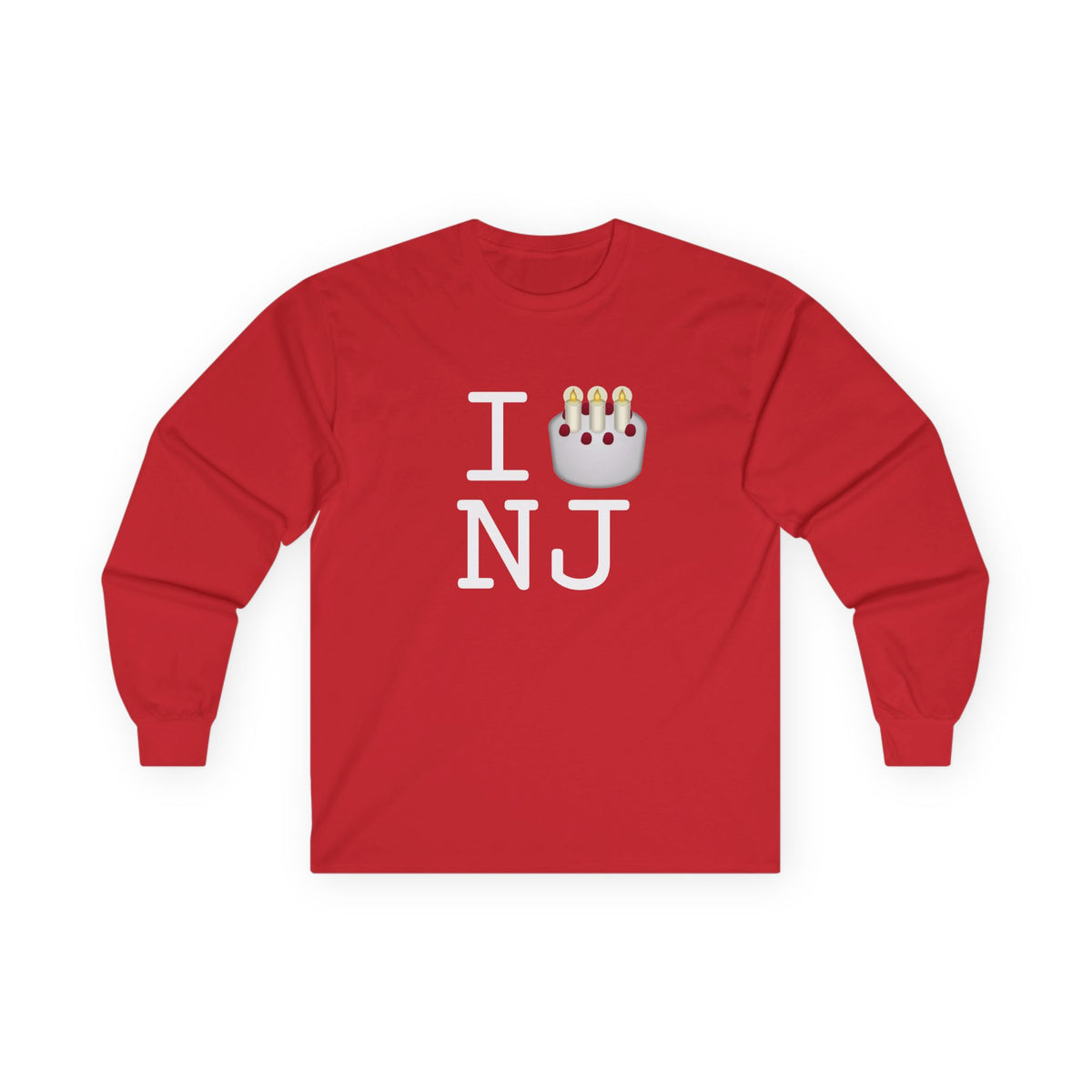 "I Birthday Cake New Jersey" Long Sleeve Shirt