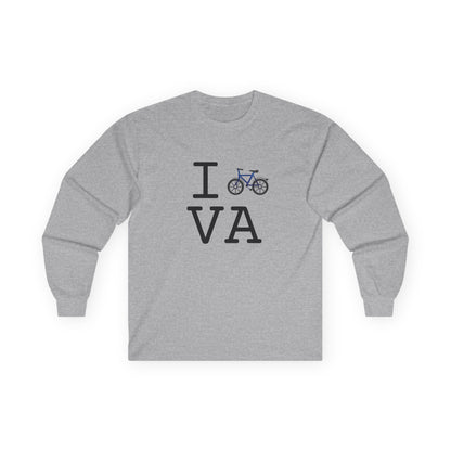 "I Bicycle Virginia" Long Sleeve Shirt