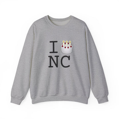 "I Birthday Cake North Carolina" Sweatshirt