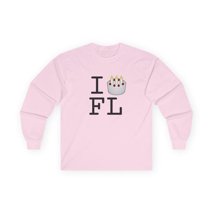 "I Birthday Cake Florida" Long Sleeve Shirt