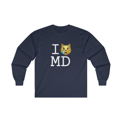 "I'm a Crying Cat about Maryland" Long Sleeve Shirt