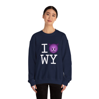 "I'm an Angry Devil about Wyoming" Sweatshirt