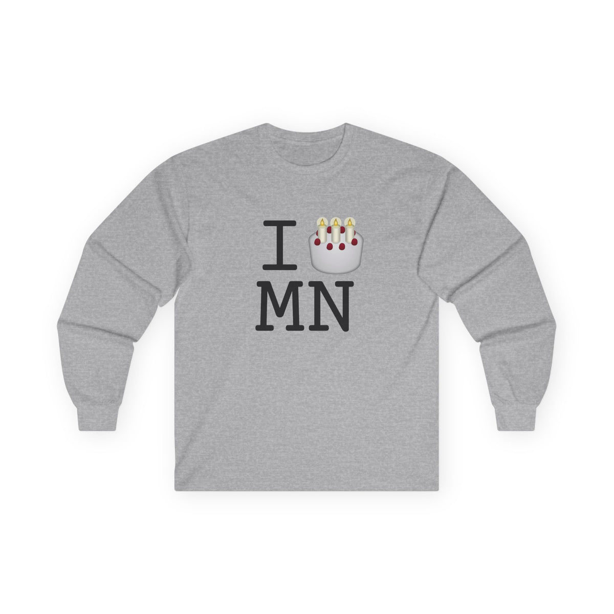 "I Birthday Cake Minnesota" Long Sleeve Shirt