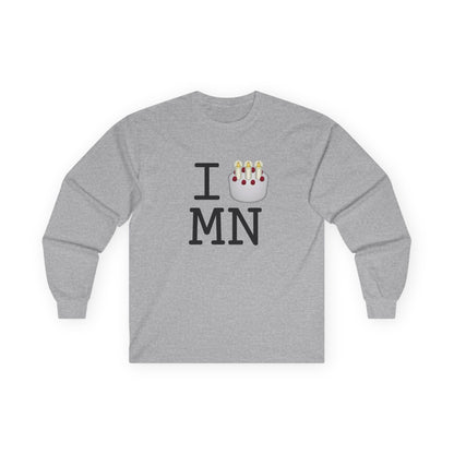 "I Birthday Cake Minnesota" Long Sleeve Shirt