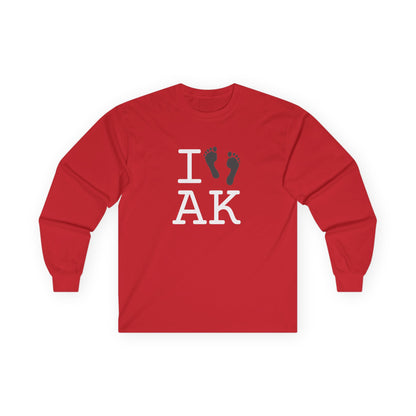 "I leave Footsteps in Alaska" Long Sleeve Shirt
