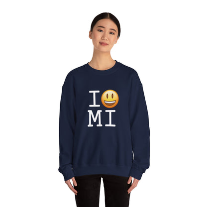 "I'm Happy about Michigan" Sweatshirt