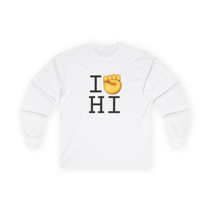 "I Raise my Fist with Hawaii" Long Sleeve Shirt