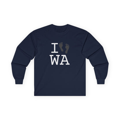 "I leave Footsteps in Washington" Long Sleeve Shirt