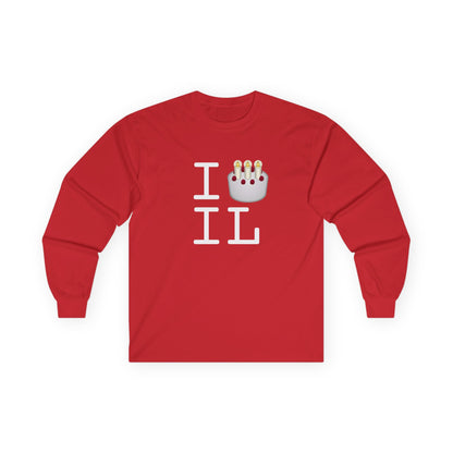 "I Birthday Cake Illinois" Long Sleeve Shirt