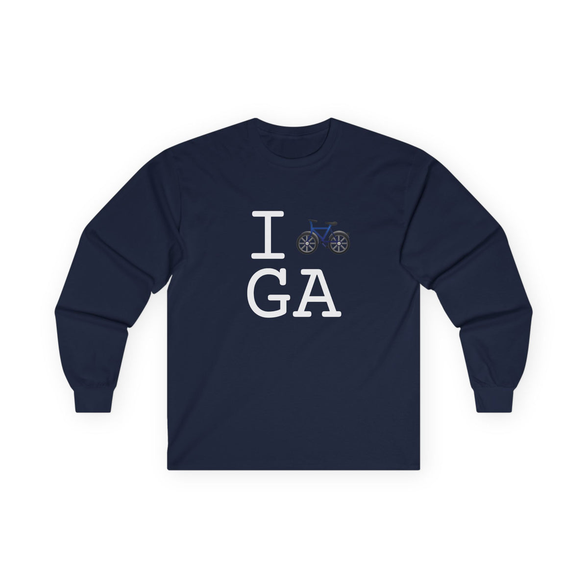 "I Bicycle Georgia" Long Sleeve Shirt