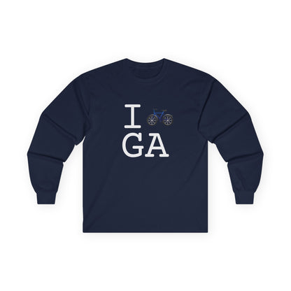 "I Bicycle Georgia" Long Sleeve Shirt
