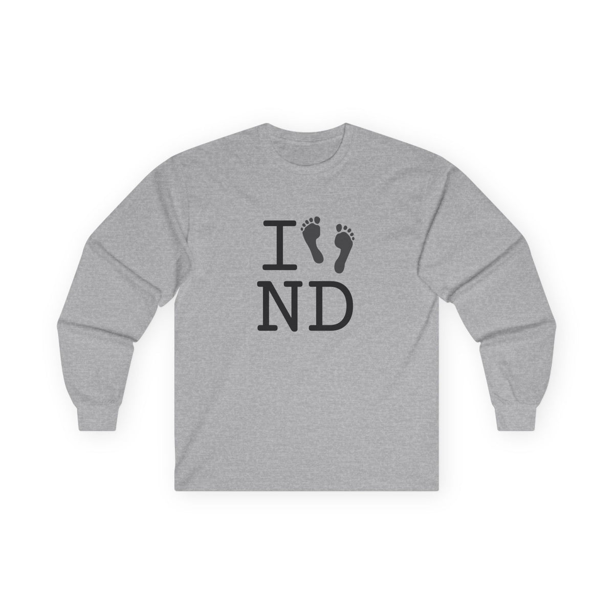 "I leave Footsteps in North Dakota" Long Sleeve Shirt