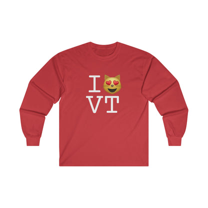 "I'm a Cat that Loves Vermont" Long Sleeve Shirt