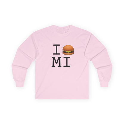 "I Cheeseburger Michigan" Long Sleeve Shirt