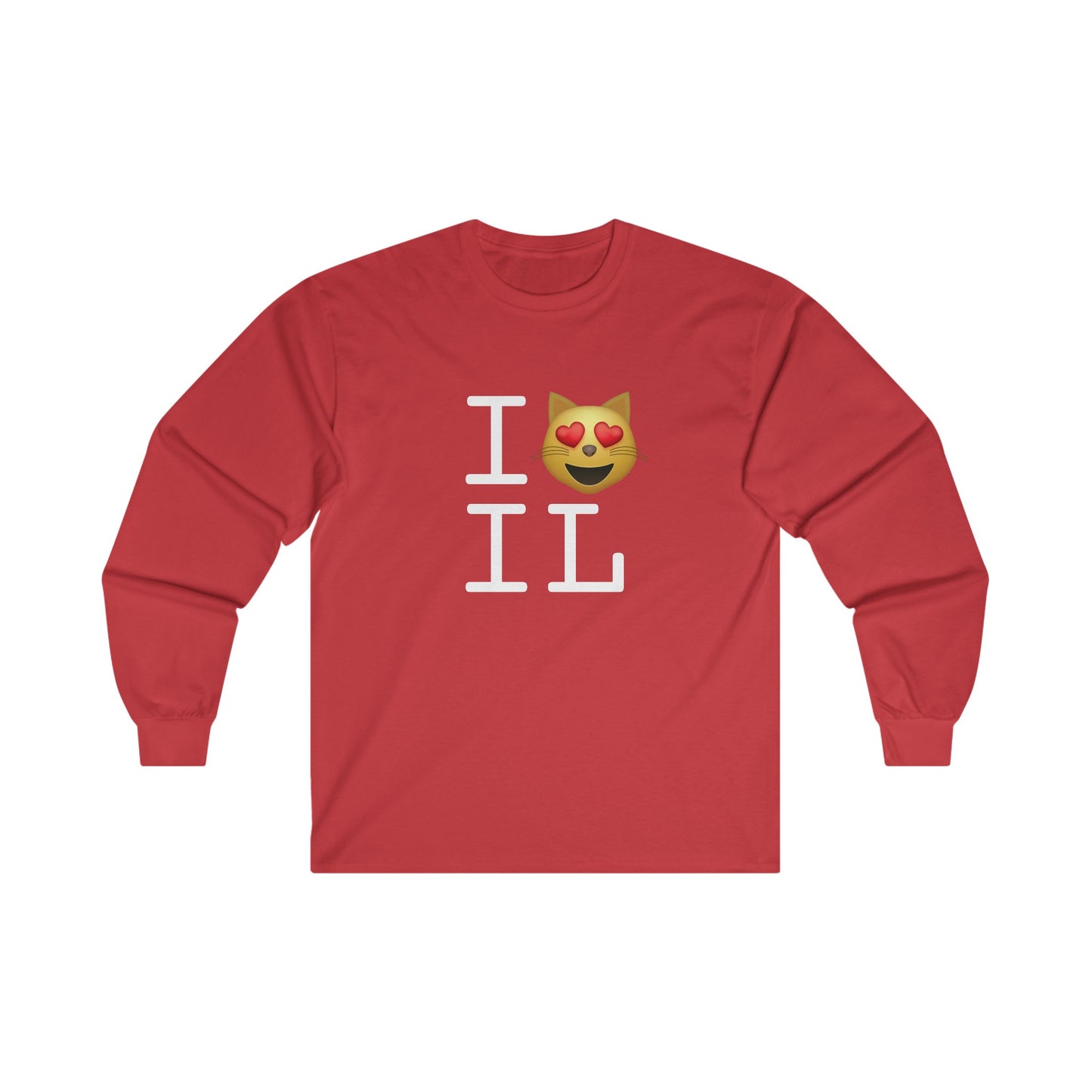 "I'm a Cat that Loves Illinois" Long Sleeve Shirt