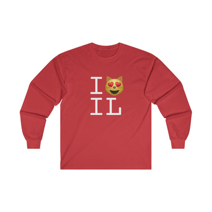 "I'm a Cat that Loves Illinois" Long Sleeve Shirt