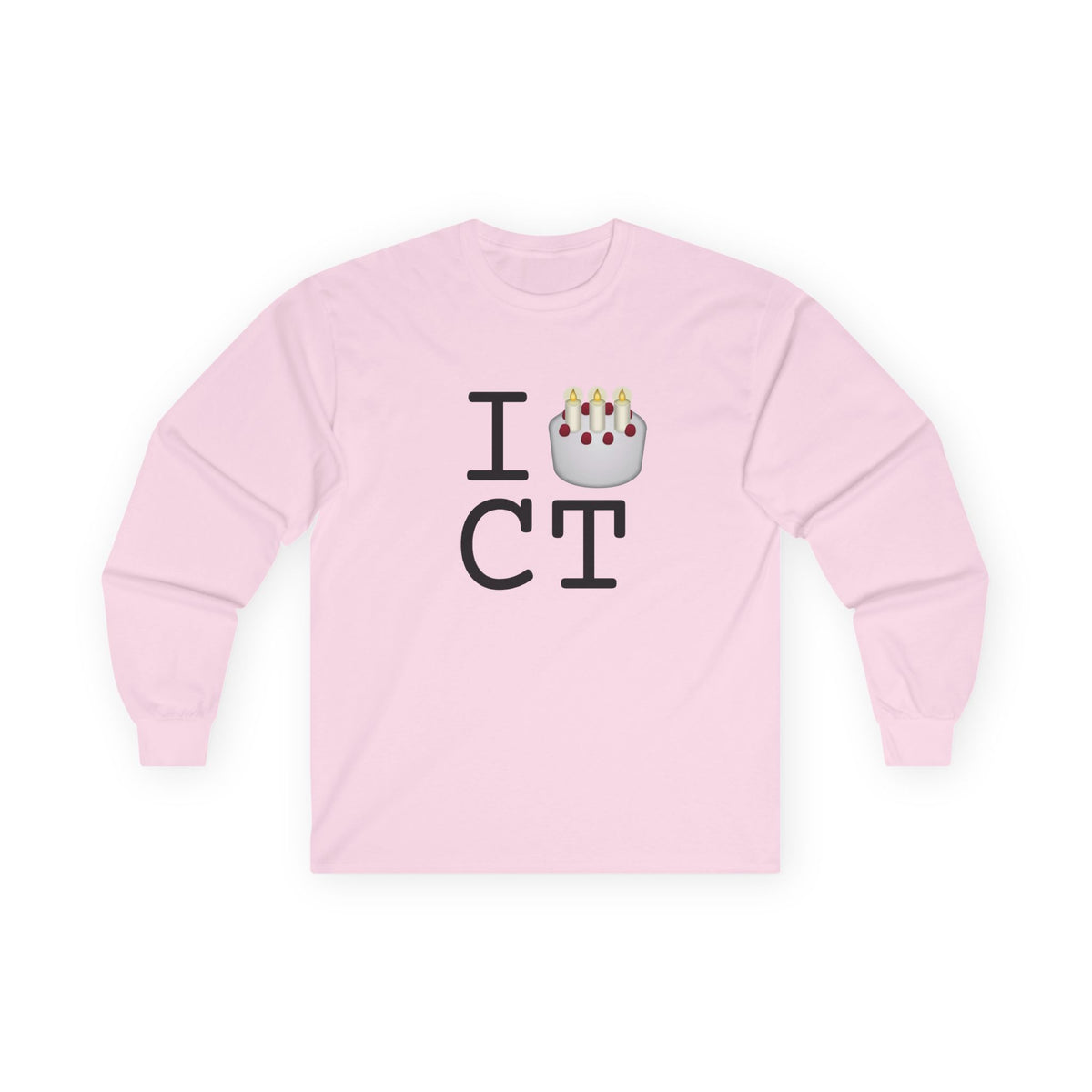 "I Birthday Cake Connecticut" Long Sleeve Shirt