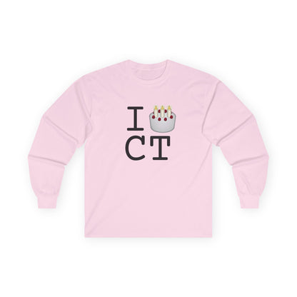"I Birthday Cake Connecticut" Long Sleeve Shirt