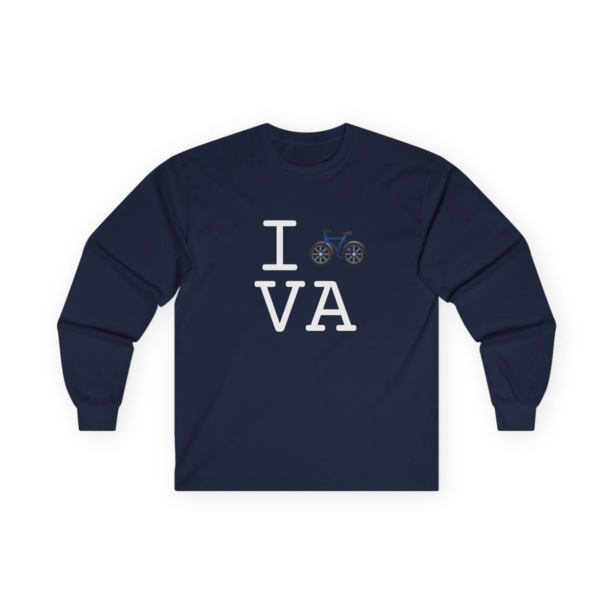 "I Bicycle Virginia" Long Sleeve Shirt
