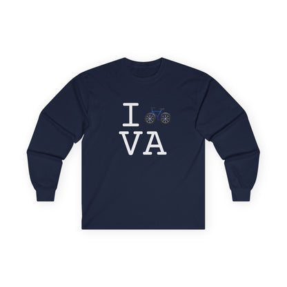 "I Bicycle Virginia" Long Sleeve Shirt