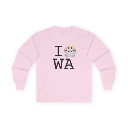 "I Birthday Cake Washington" Long Sleeve Shirt