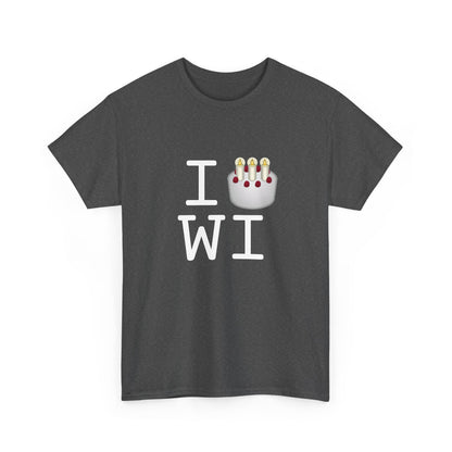 "I Birthday Cake Wisconsin" Tee
