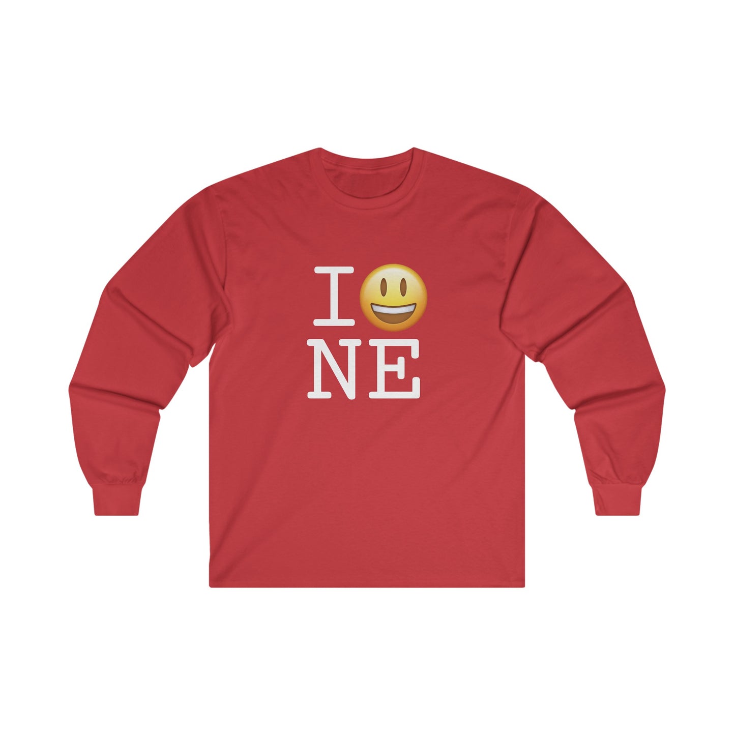 "I'm Happy about Nebraska" Long Sleeve Shirt