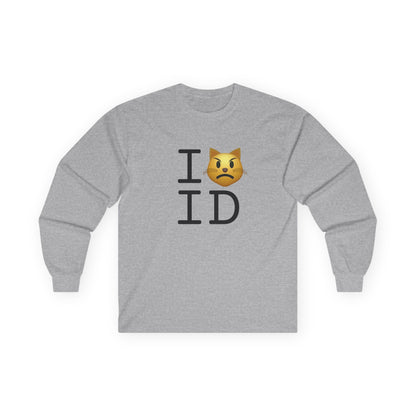 "I'm a Pouting Cat about Idaho" Long Sleeve Shirt