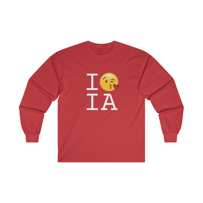 "I Blow a Kiss at Iowa" Long Sleeve Shirt