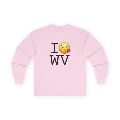 "I Blow a Kiss at West Virginia" Long Sleeve Shirt