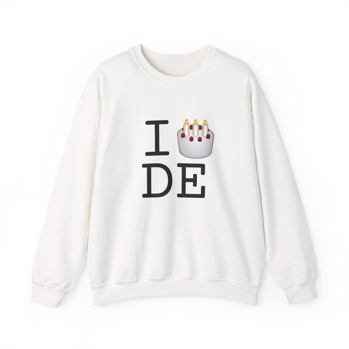 "I Birthday Cake Delaware" Sweatshirt