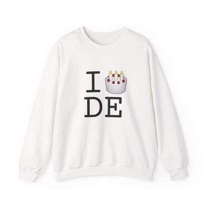"I Birthday Cake Delaware" Sweatshirt
