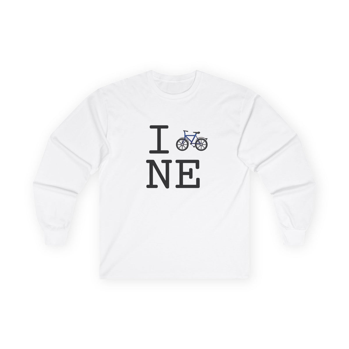 "I Bicycle Nebraska" Long Sleeve Shirt