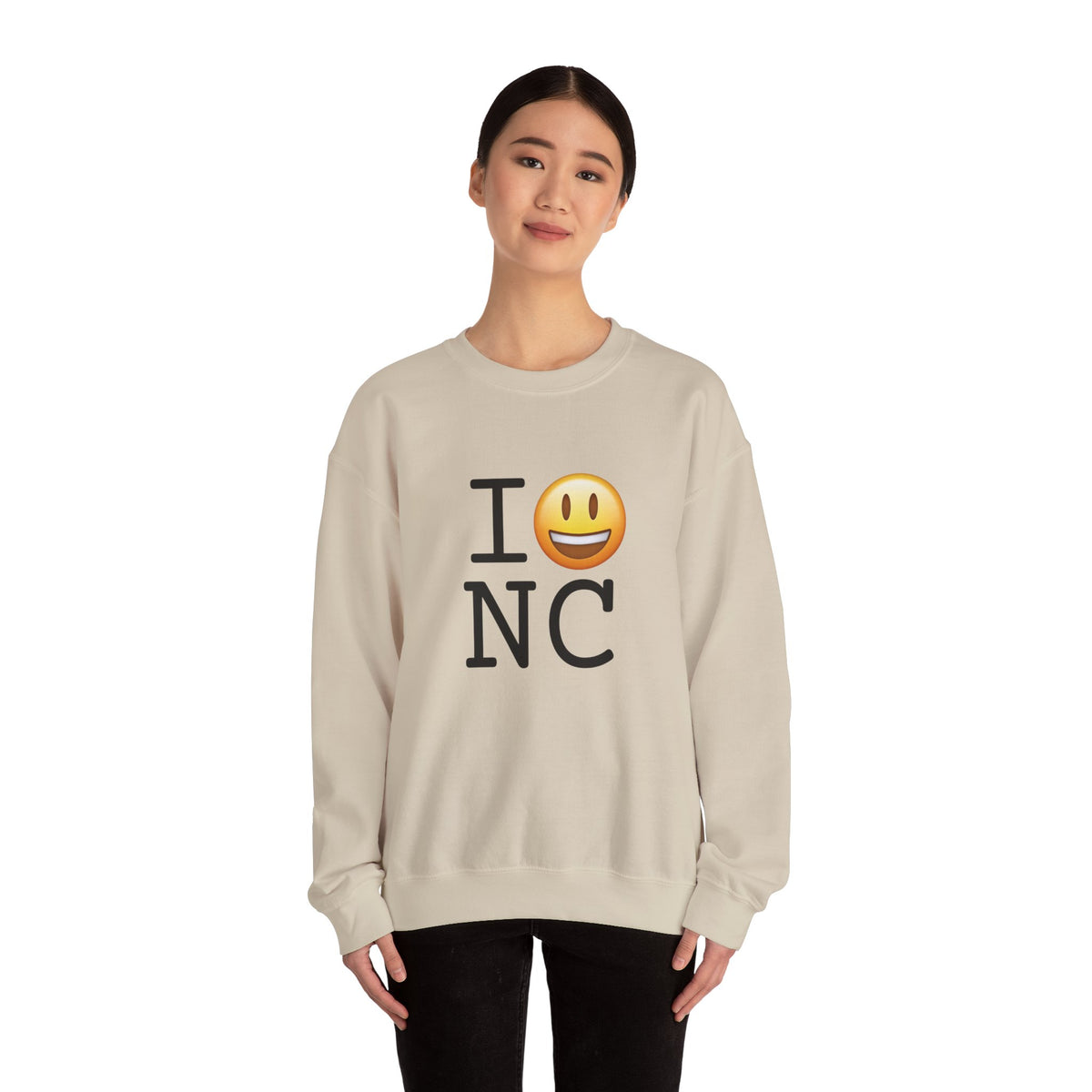 "I'm Happy about North Carolina" Sweatshirt