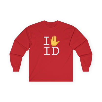 "I Stop (Raised Hand) Idaho" Long Sleeve Shirt