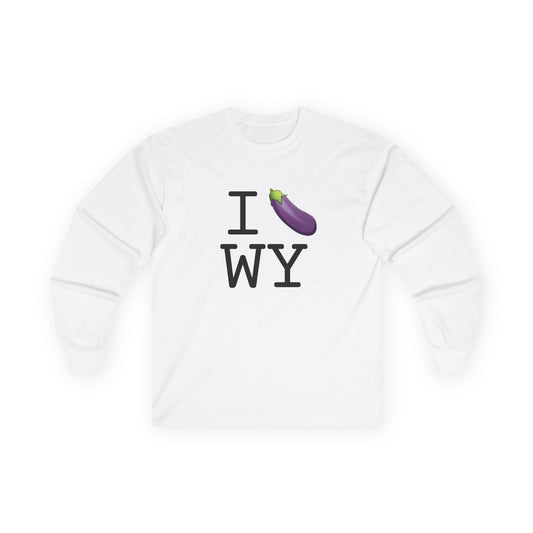 "I Eggplant Wyoming" Long Sleeve Shirt