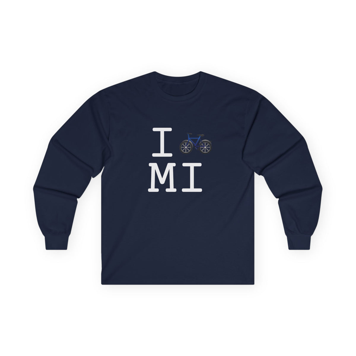 "I Bicycle Michigan" Long Sleeve Shirt