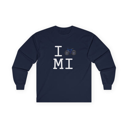 "I Bicycle Michigan" Long Sleeve Shirt