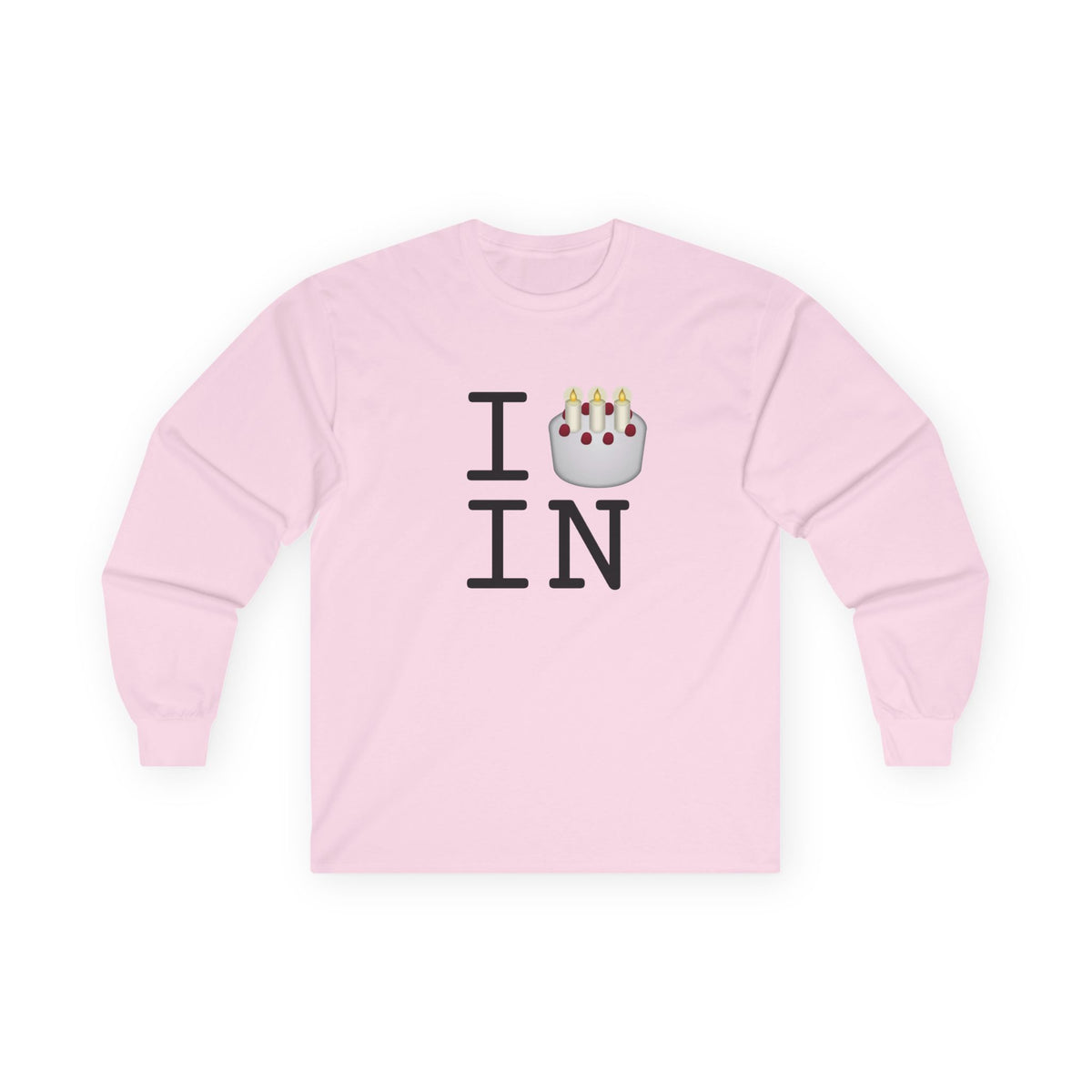 "I Birthday Cake Indiana" Long Sleeve Shirt