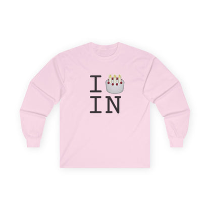 "I Birthday Cake Indiana" Long Sleeve Shirt